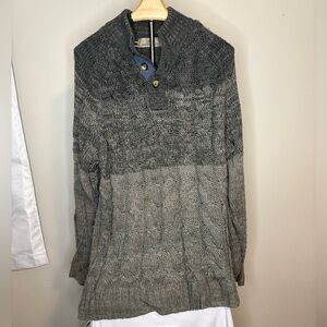 RAINFOREST Men's Gray Turtleneck Sweater